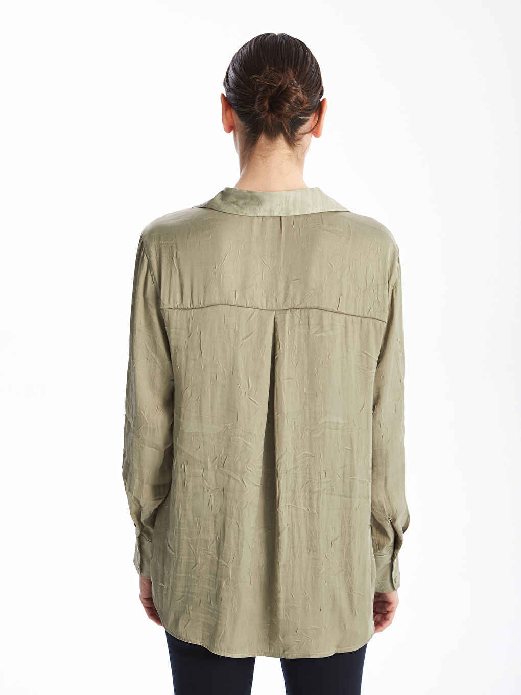 Satin Women's Shirt -S56817Z8-GHY