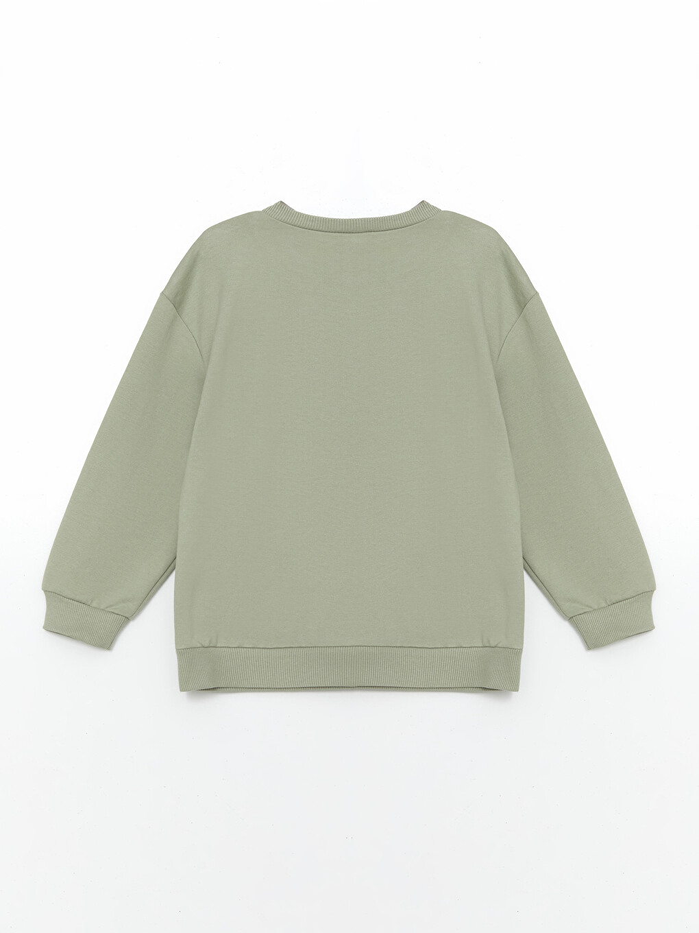 Yeşil Bisiklet Yaka Baskılı Erkek Çocuk Sweatshirt-1