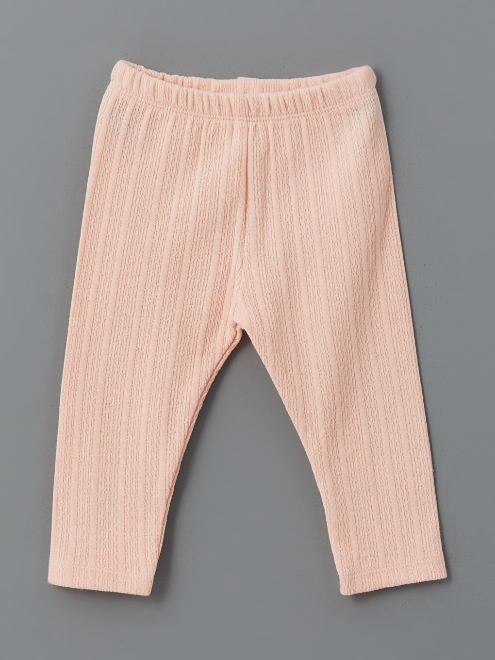 Pembe Beli Lastikli Basic Kız Bebek Tayt