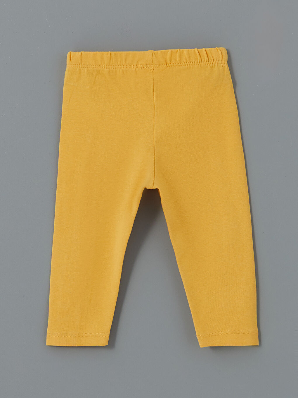 Sarı Beli Lastikli Basic Kız Bebek Tayt-3