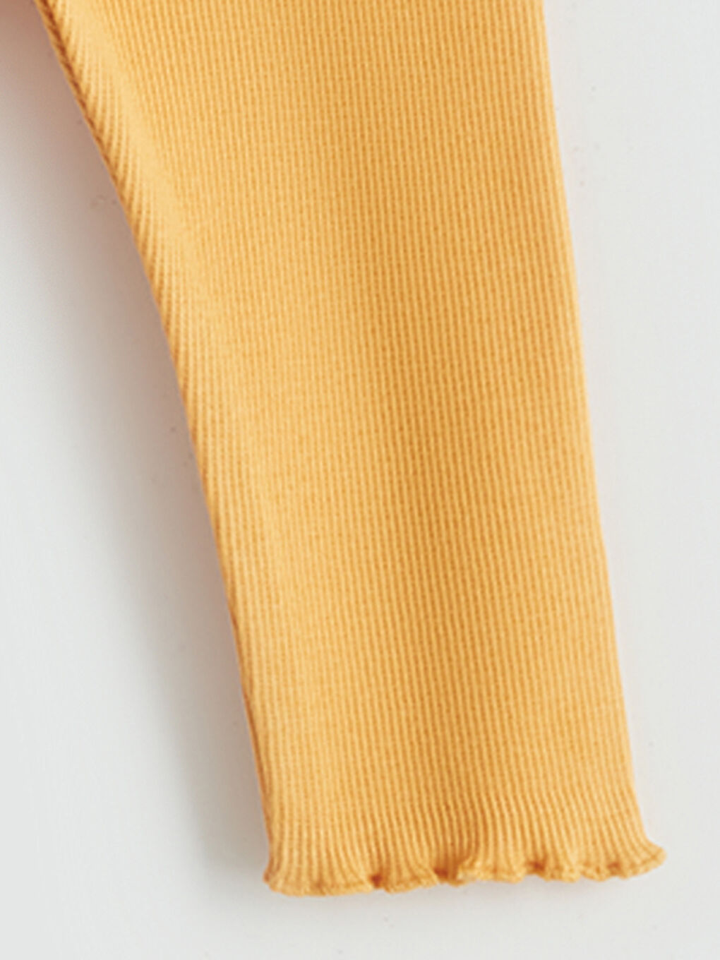 Sarı Beli Lastikli Basic Kız Bebek Tayt-4