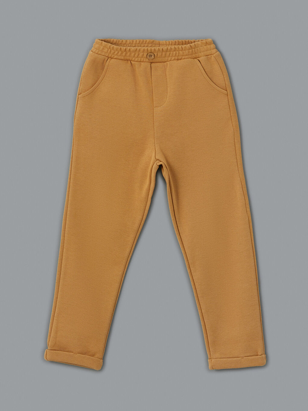Bej Beli Lastikli Erkek Çocuk Pantolon