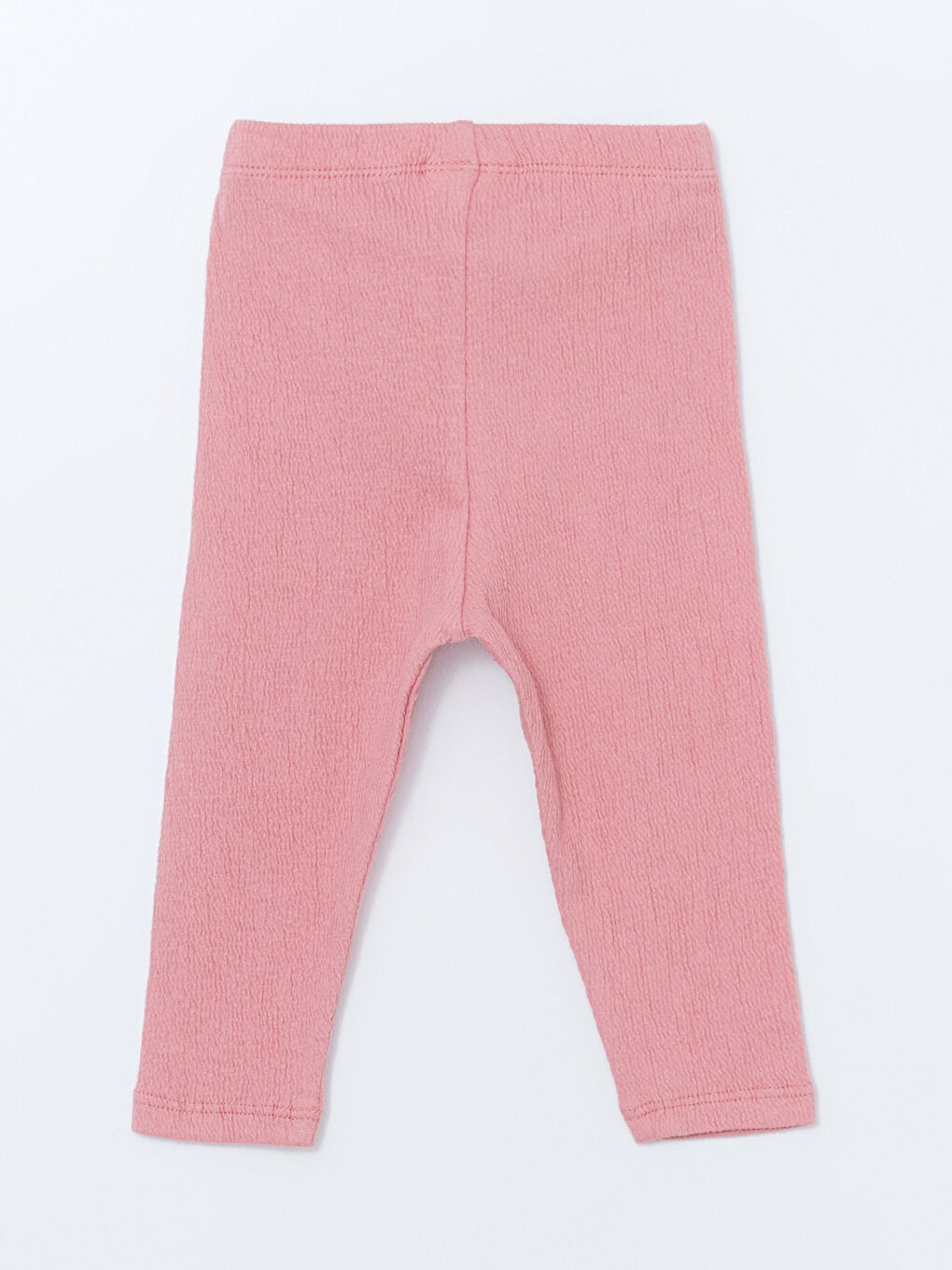 Pembe Beli Lastikli Basic Kız Bebek Tayt-1
