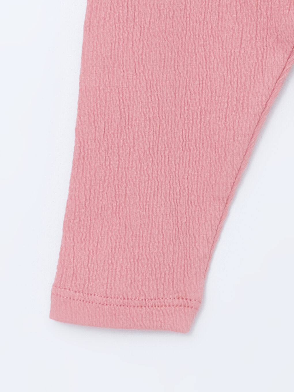 Pembe Beli Lastikli Basic Kız Bebek Tayt-2