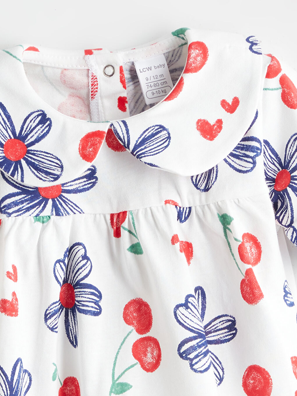 Сәби қыздарға арналған дөңгелек жағалы гүлді блузка мен леггинс 2 данадан тұратын-2