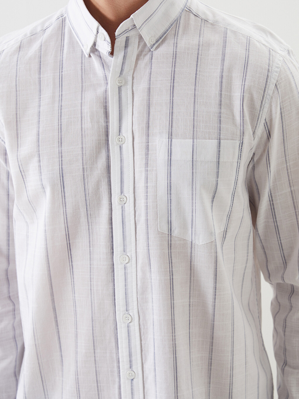 Beyaz Regular Fit Poplin Erkek Gömlek-2