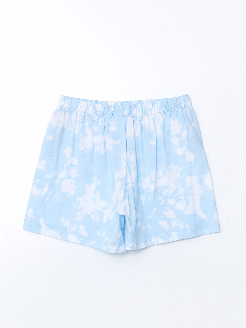 Mavi Batik Desenli Kız Çocuk Pijama Şort-1