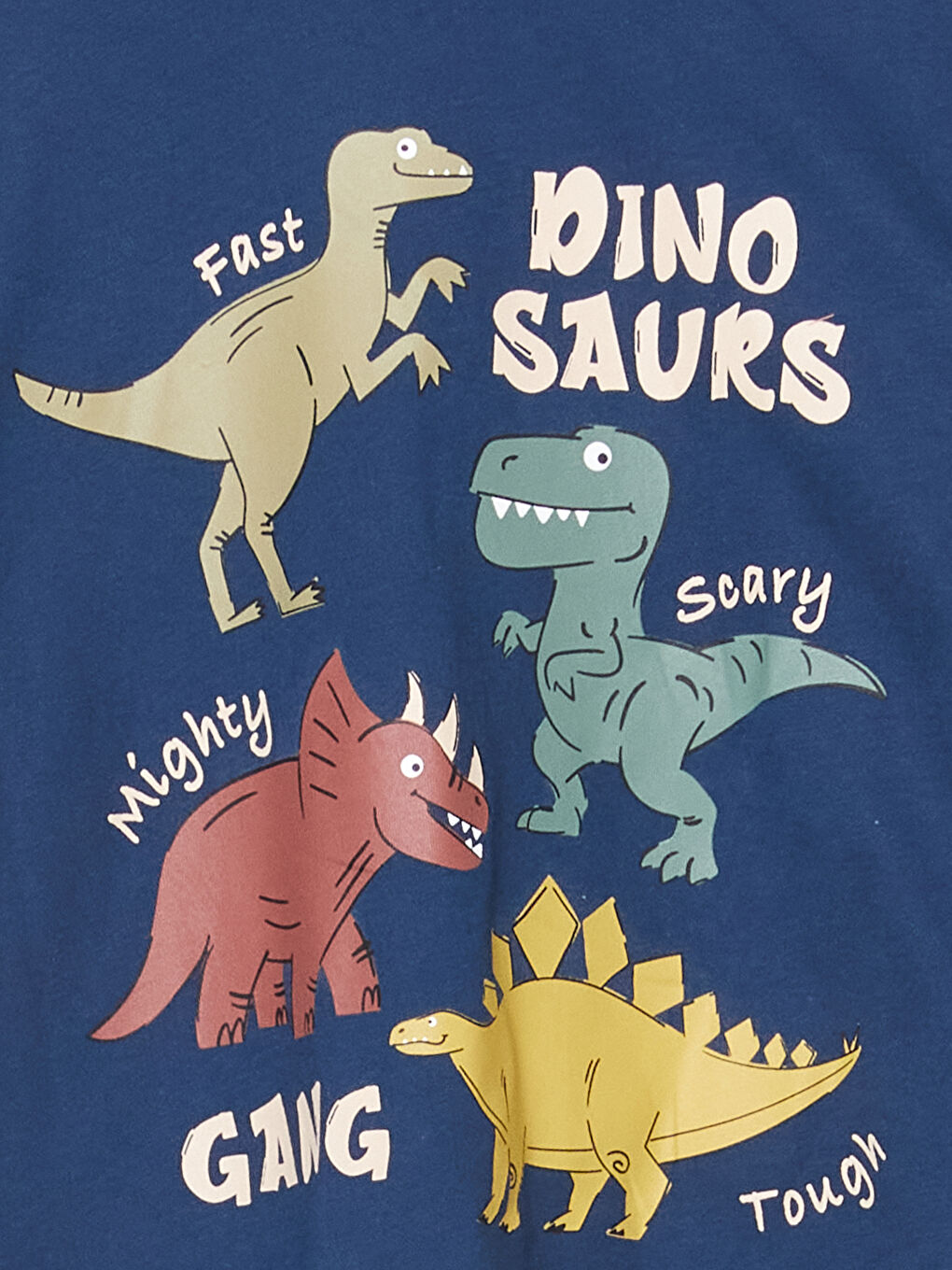 İndigo Dinozor Baskılı Erkek Çocuk Tişört-2