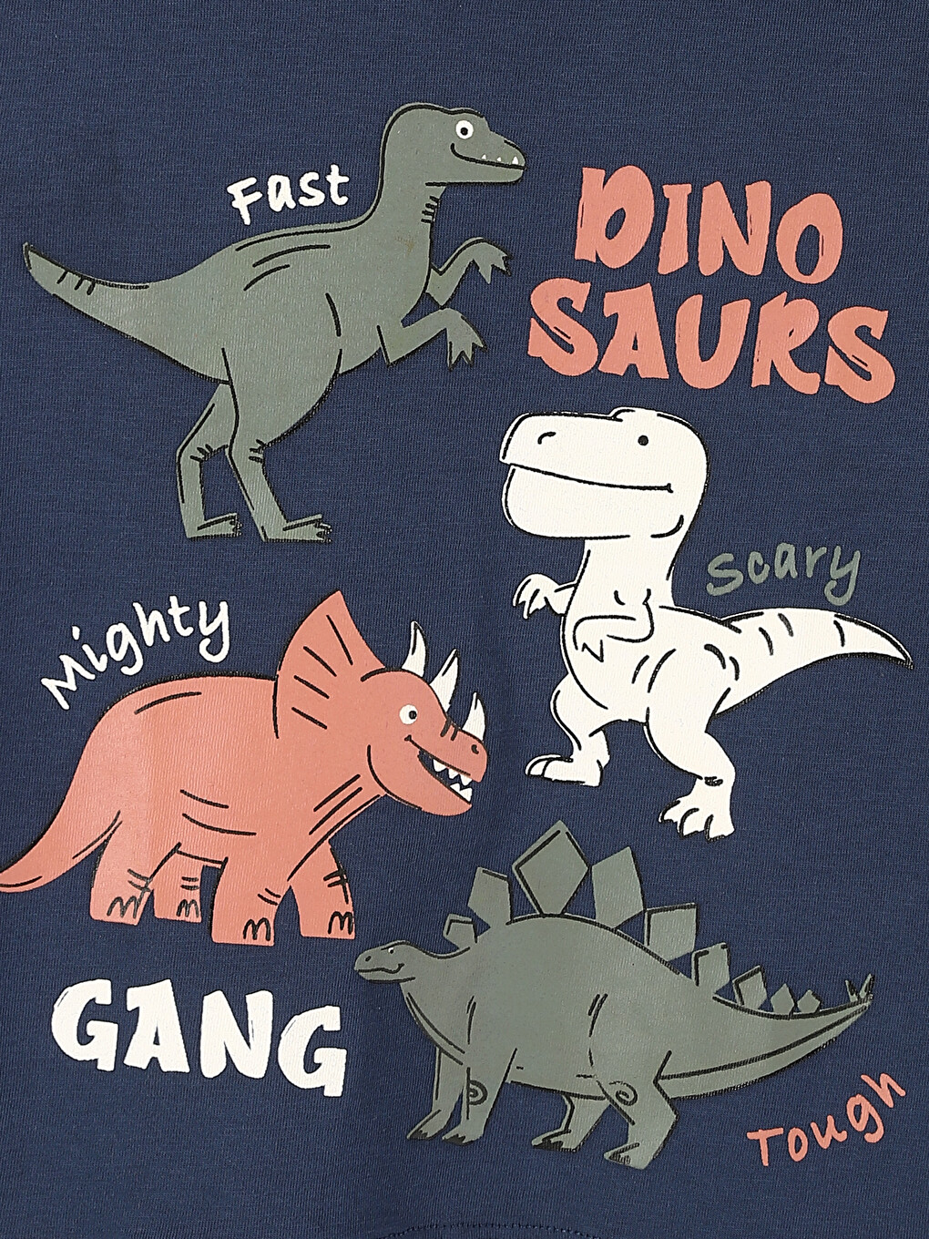 İndigo Bisiklet Yaka Dinozor Baskılı Erkek Çocuk Tişört 3'lü-5
