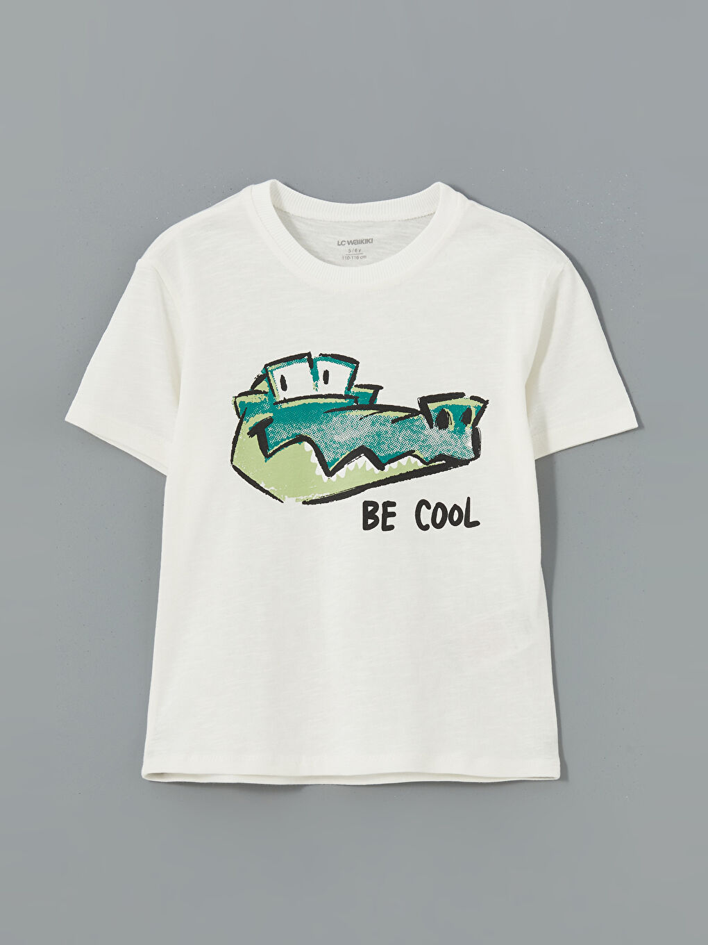 Ekru Baskılı Erkek Bebek Tişört