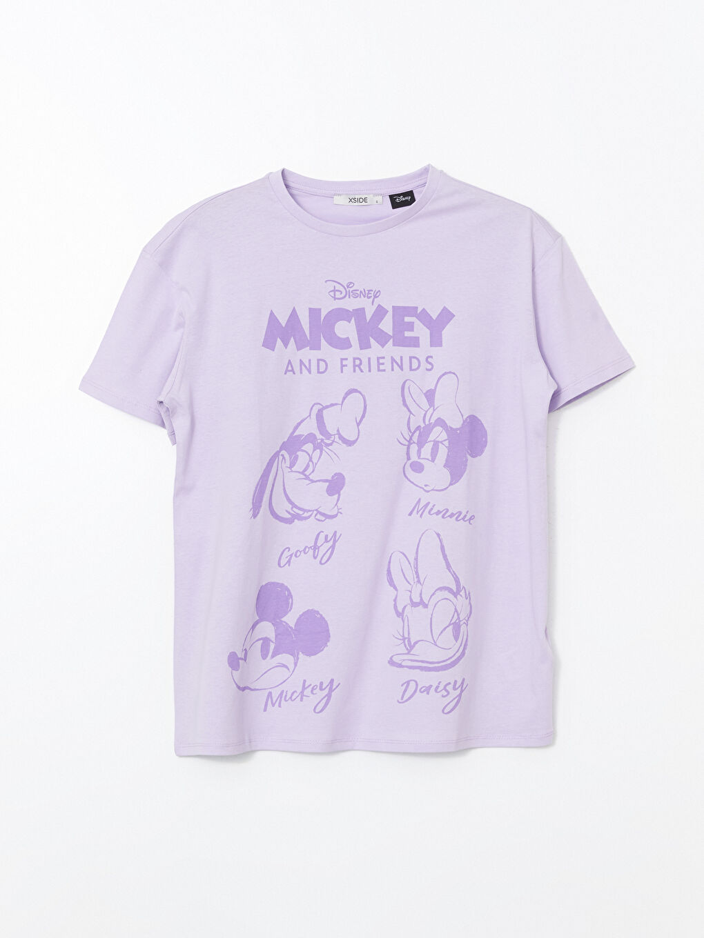 Ženska majica okruglog izreza sa štampom Mickey i prijatelji -S57011Z8-G0W