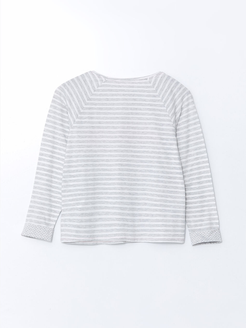 Ekru Bisiklet Yaka Nakışlı Kadın Pijama Üst-1