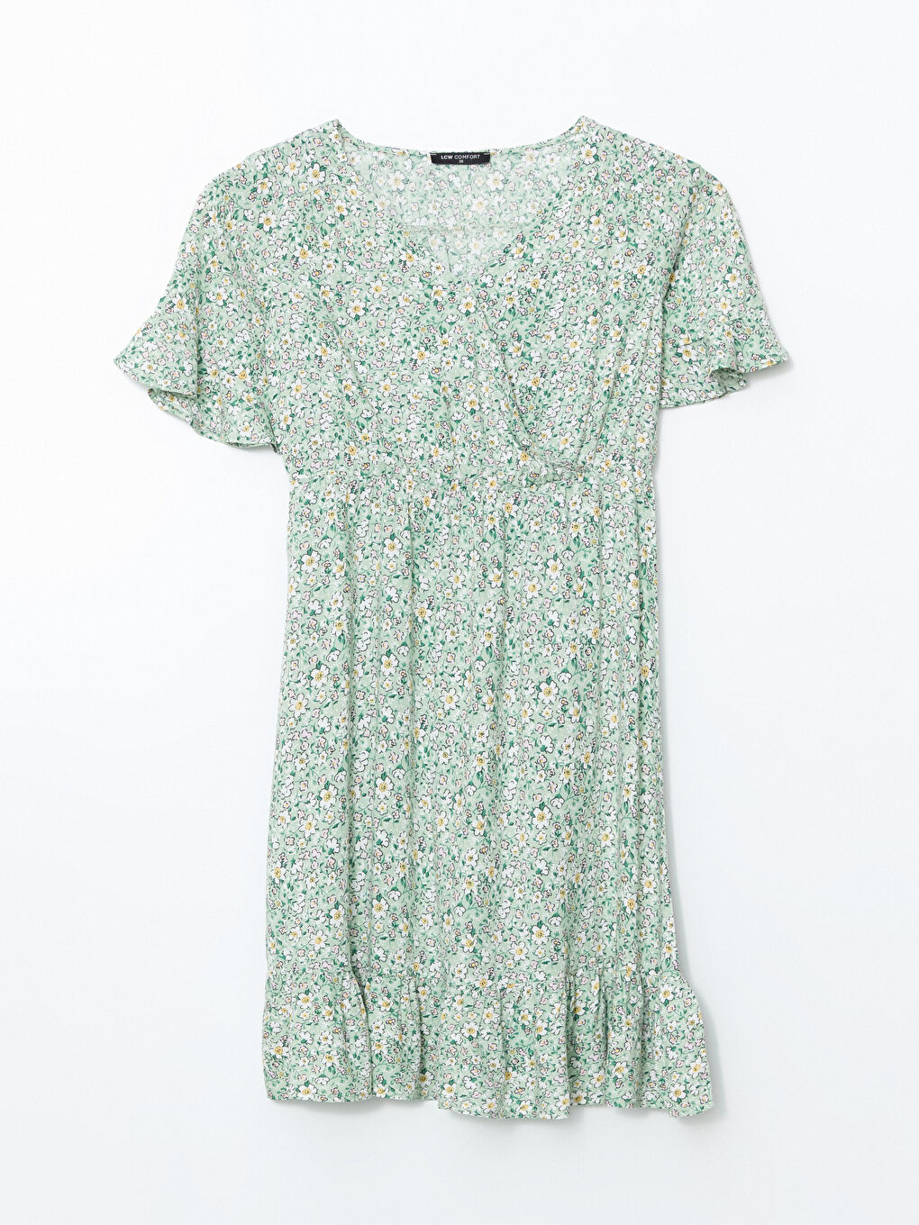 LCW Comfort Doppelreihiger Kragen Blumenkleid für Damen -S57024Z8-LRF
