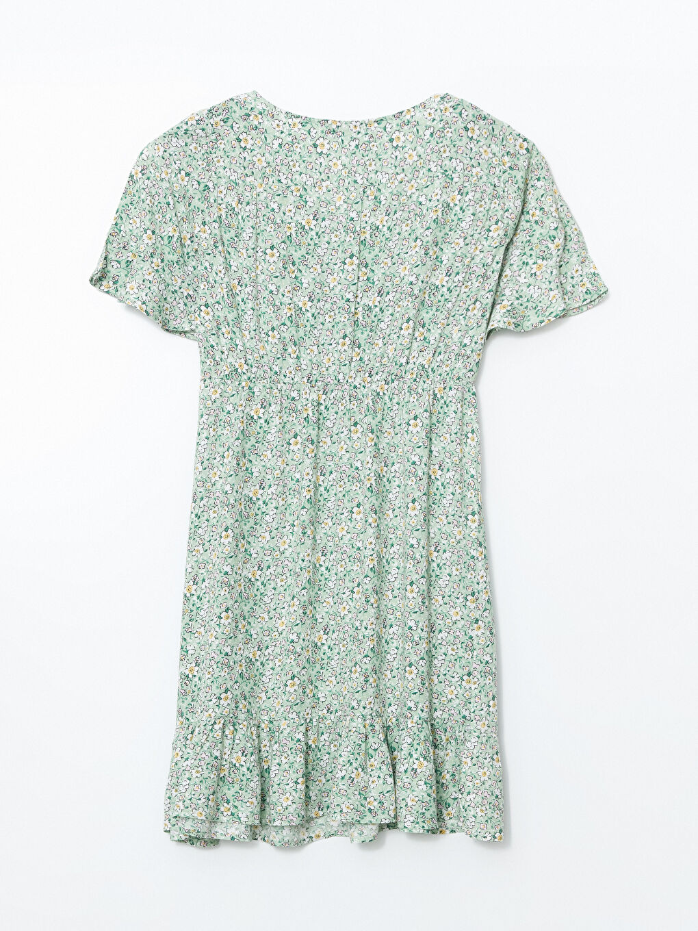 LCW Comfort Doppelreihiger Kragen Blumenkleid für Damen -S57024Z8-LRF