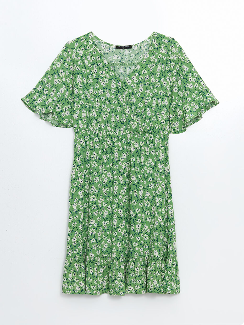 Double Breasted Collar Floral Women's Dress -S57024Z8-LRR