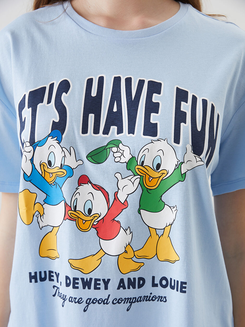 Crew Neck Donald Duck Printed Women's T-Shirt -S57029Z8-YTY