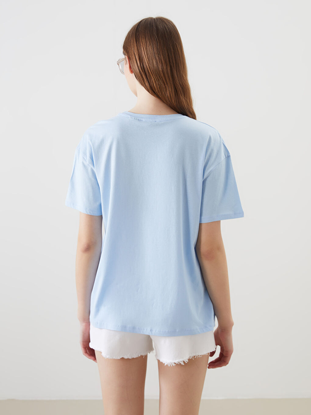 Crew Neck Donald Duck Printed Women's T-Shirt -S57029Z8-YTY