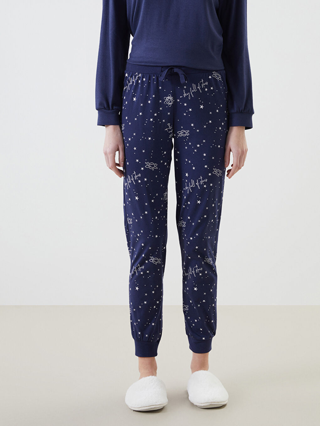 Elastic Waist Patterned Women's Jogger Pajama Bottoms -S57046Z8-LSJ