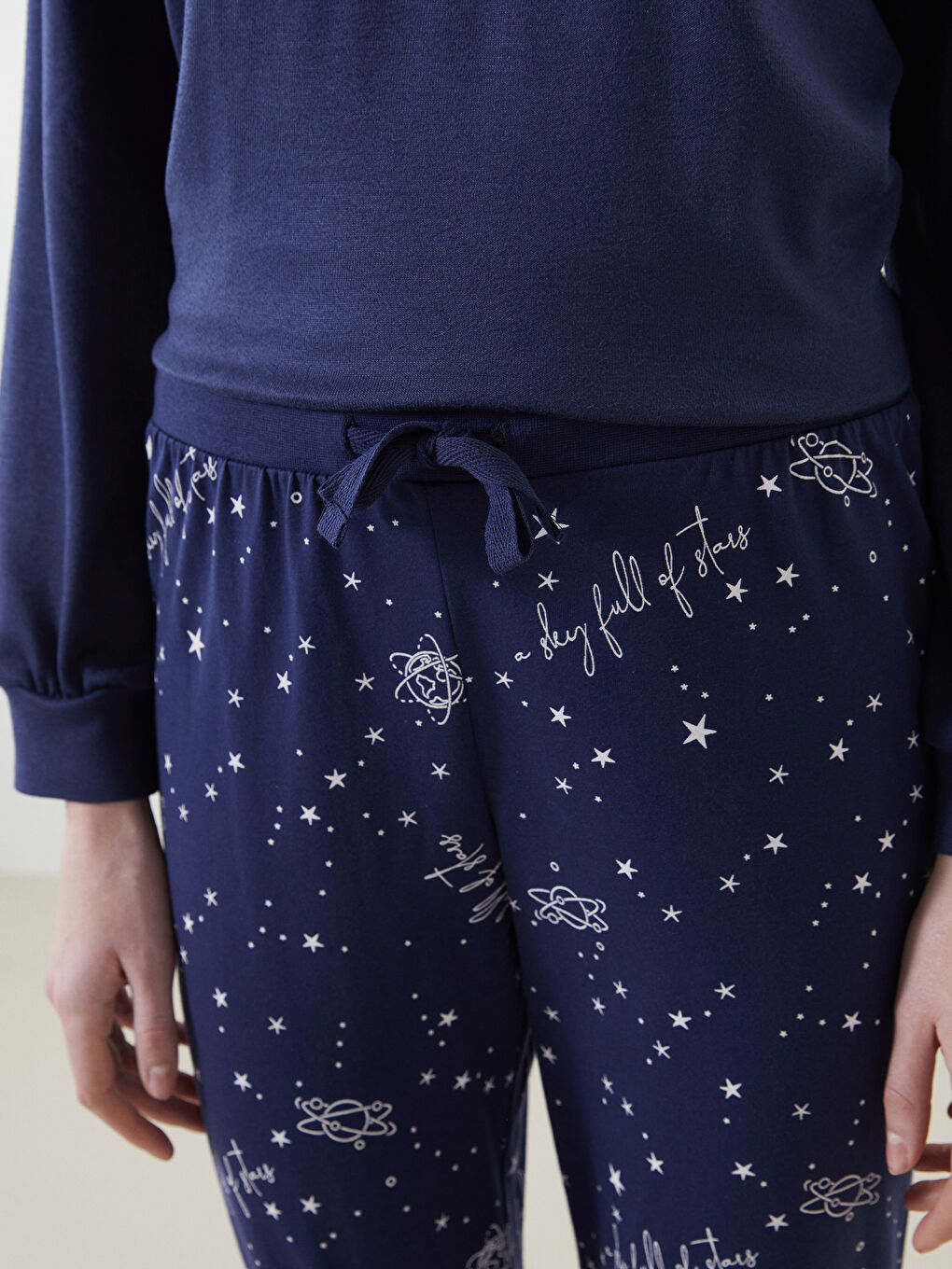 Elastic Waist Patterned Women's Jogger Pajama Bottoms -S57046Z8-LSJ
