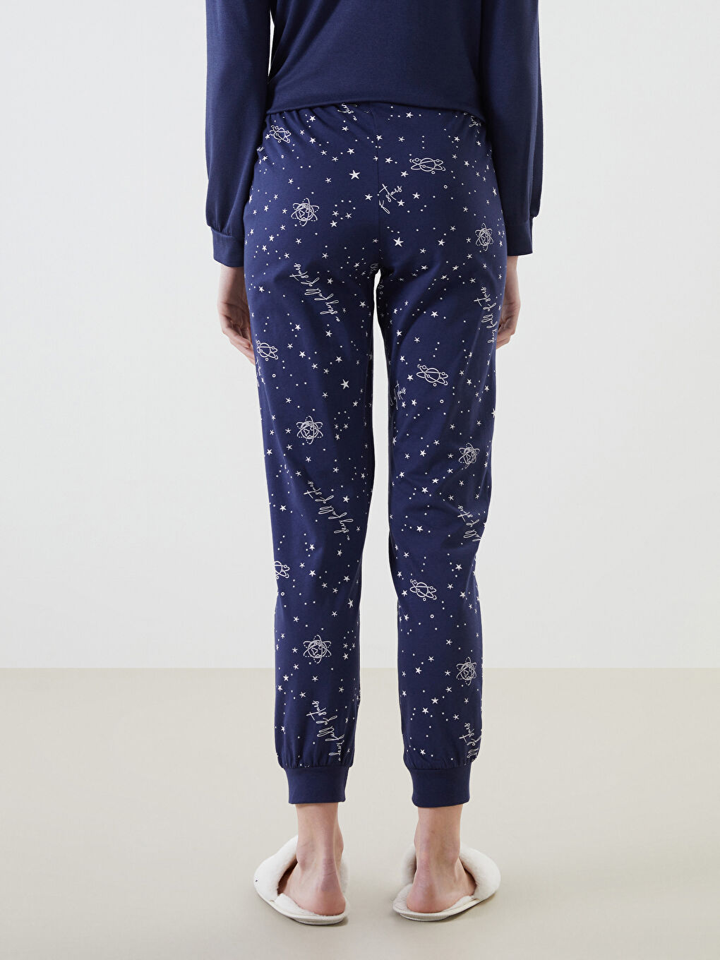 Elastic Waist Patterned Women's Jogger Pajama Bottoms -S57046Z8-LSJ