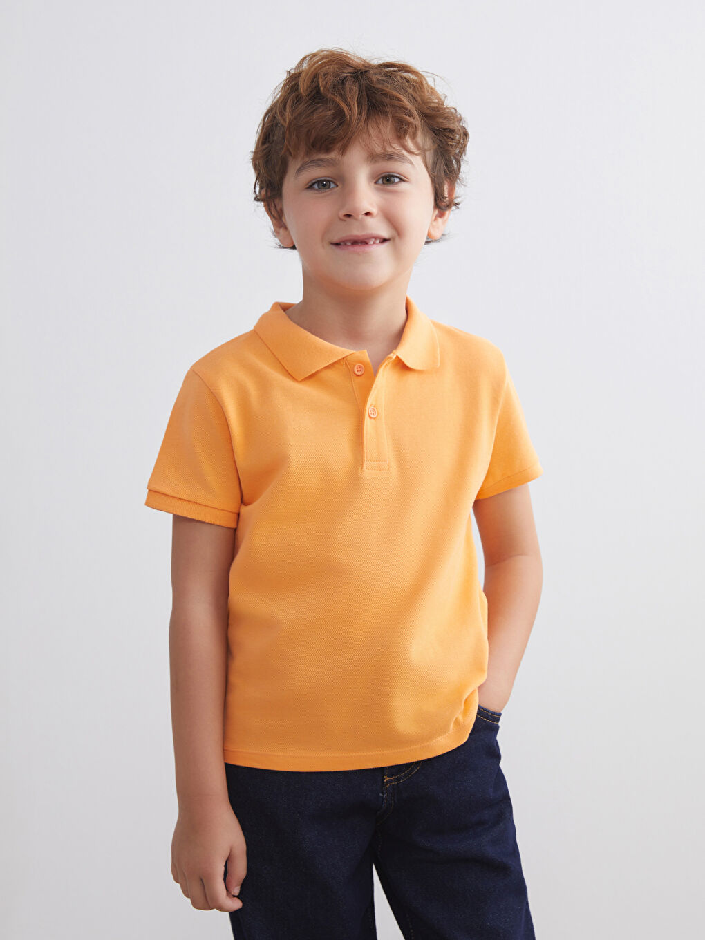 LCW Kids T-shirt Basique à Col Polo pour Garçons -S57064Z1-KVA