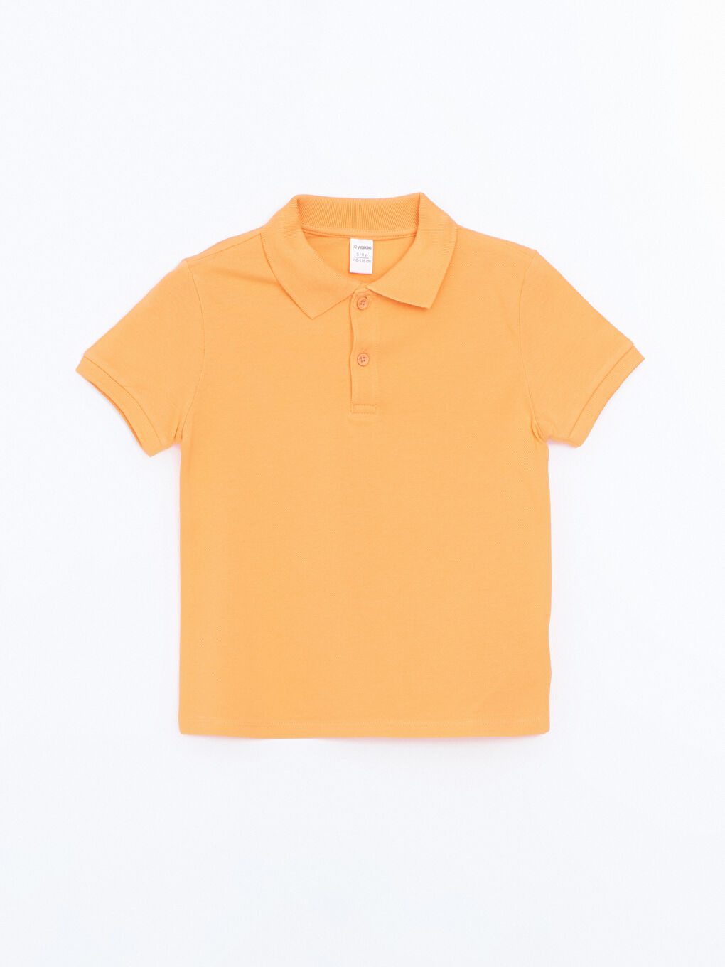 LCW baby Turuncu Polo Yaka Basic Erkek Bebek Tişört