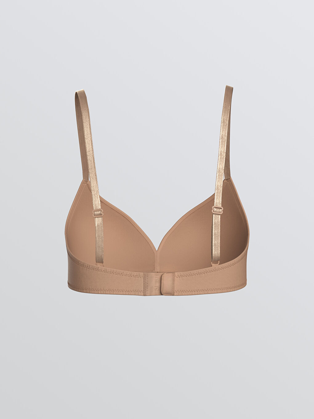 Kahverengi Balensiz Dolgusuz Düz Üçgen Sütyen-1