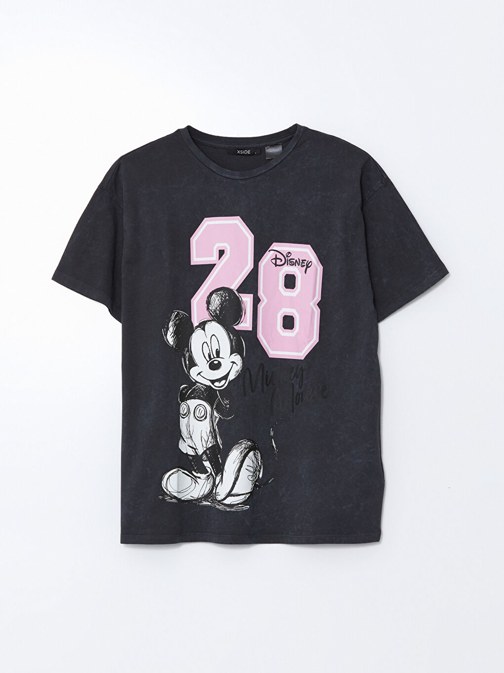 Crew Neck Mickey Mouse Printed Women's T-Shirt -S57079Z8-VDL