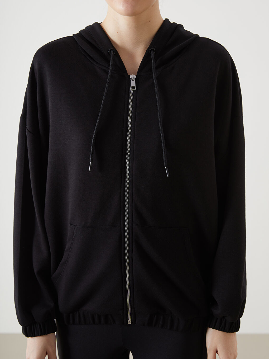 XSIDE ACTIVE Kapüşonlu Oversize Kadın Fermuarlı Sweatshirt -S57090Z8-CVL