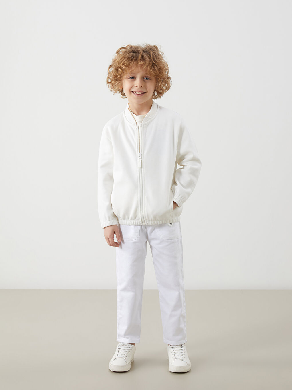 Basic Boys' Zippered Sweatshirt -S57092Z1-FDU