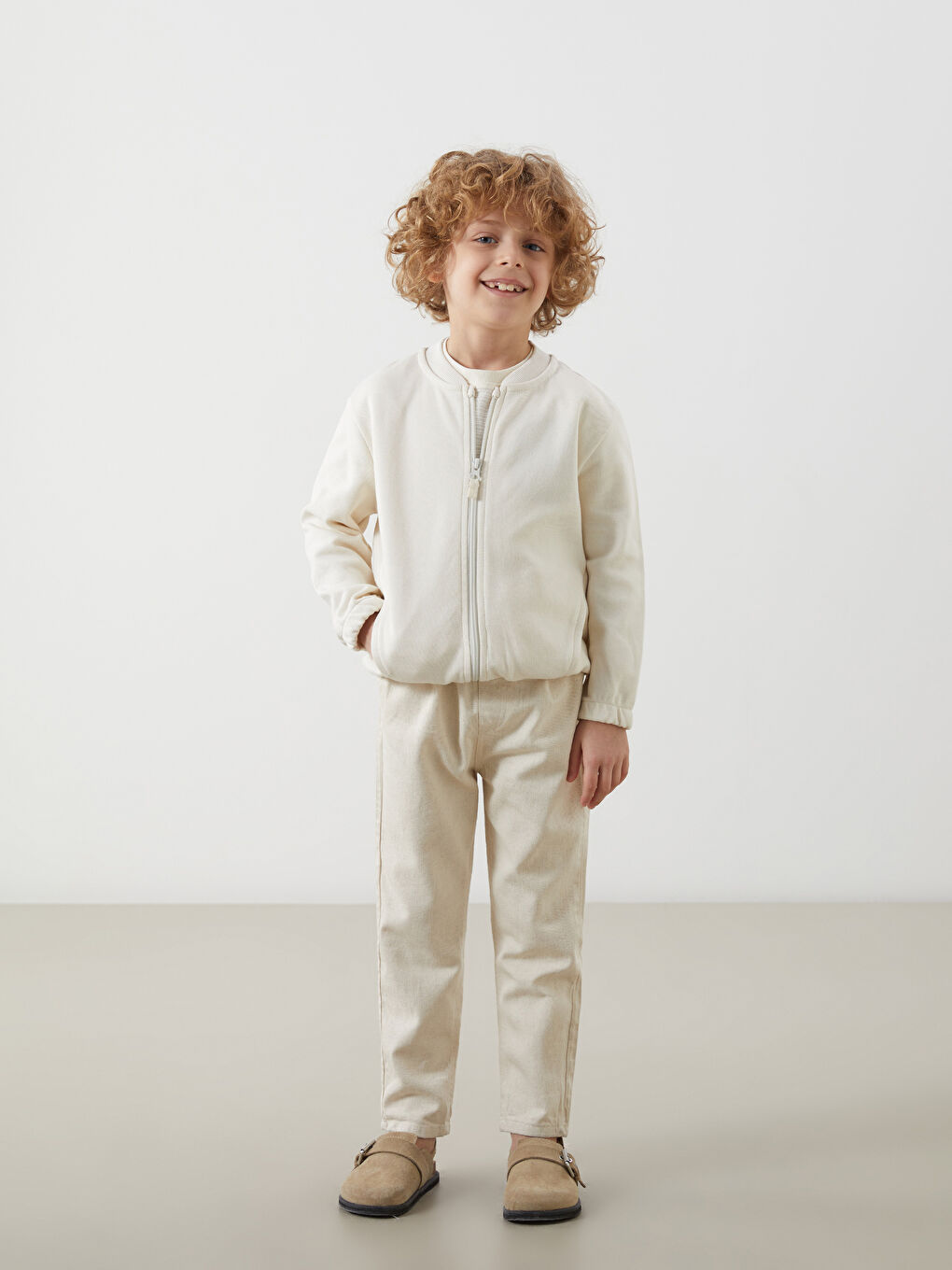 Basic Boys' Zippered Sweatshirt -S57092Z1-QVK
