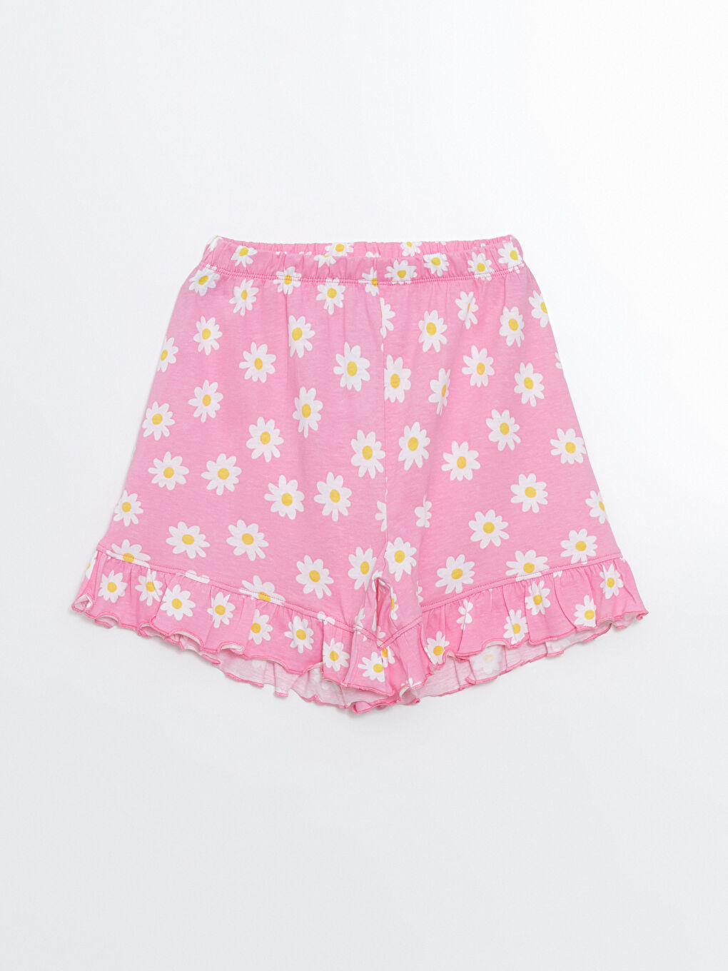 Crew Neck Floral Girls' Shortie Pyjama Set -S57133Z4-FNL