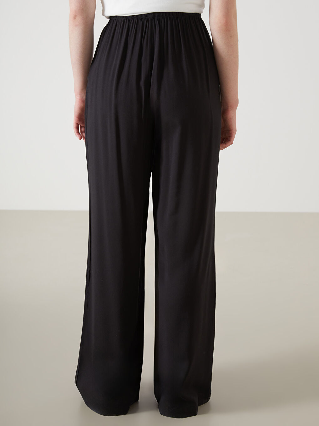 LCW Vision Elastic Waist Wide Leg Women's Trousers -S57158Z8-CVL