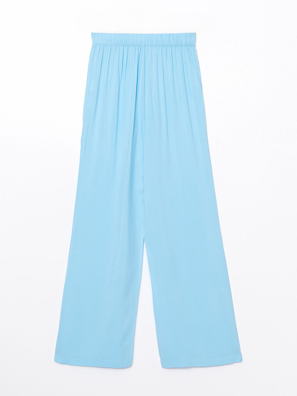 Elastic Waist Wide Leg Women's Trousers-5