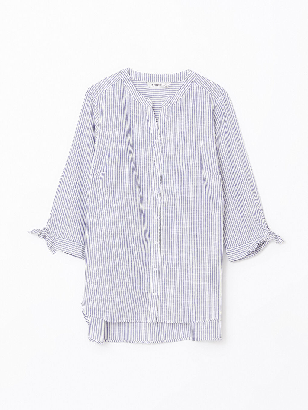 Striped Poplin Women's Shirt -S57163Z8-LGR