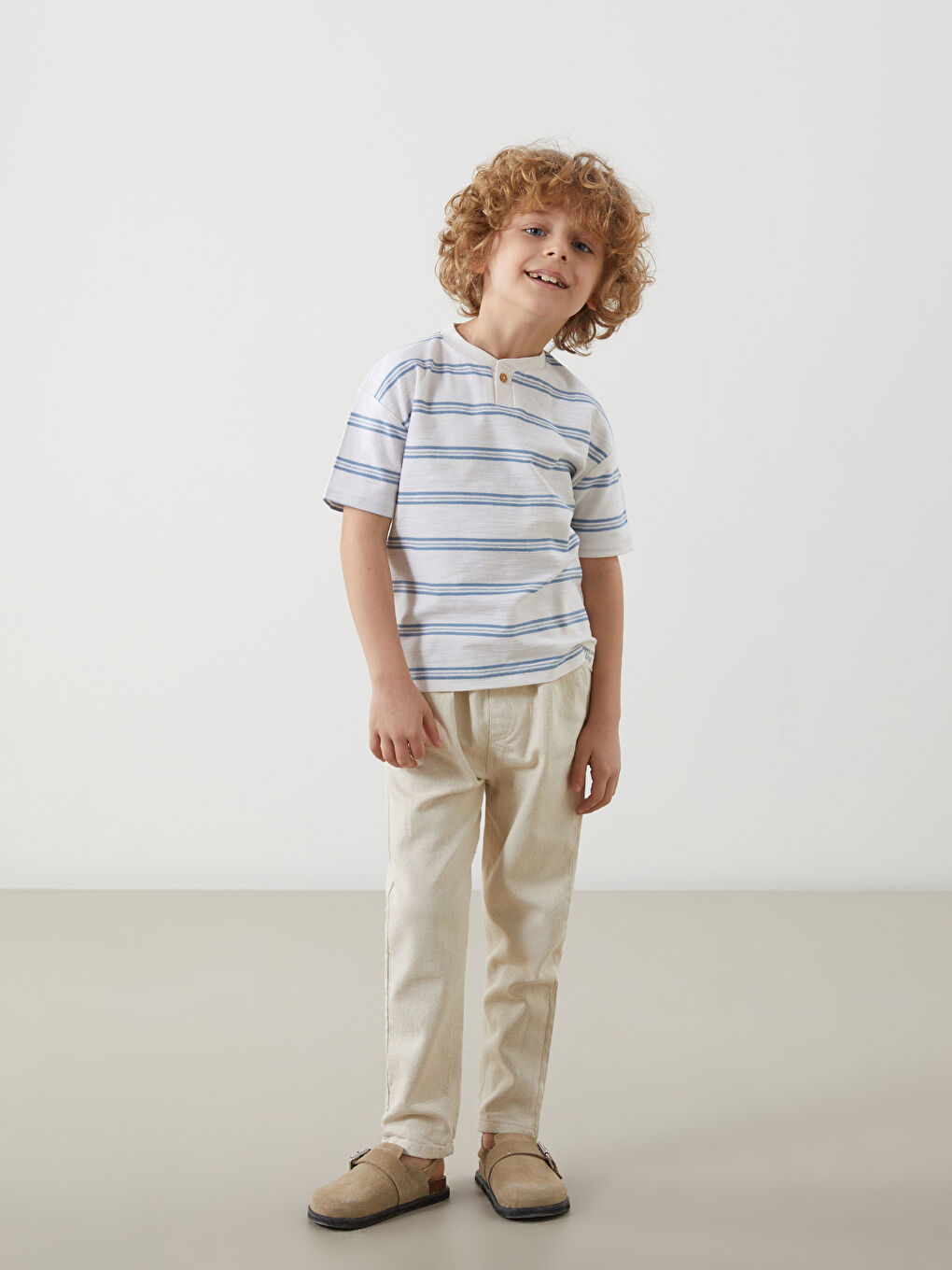Crew Neck Striped Boys' T-Shirt -S57164Z1-LFC