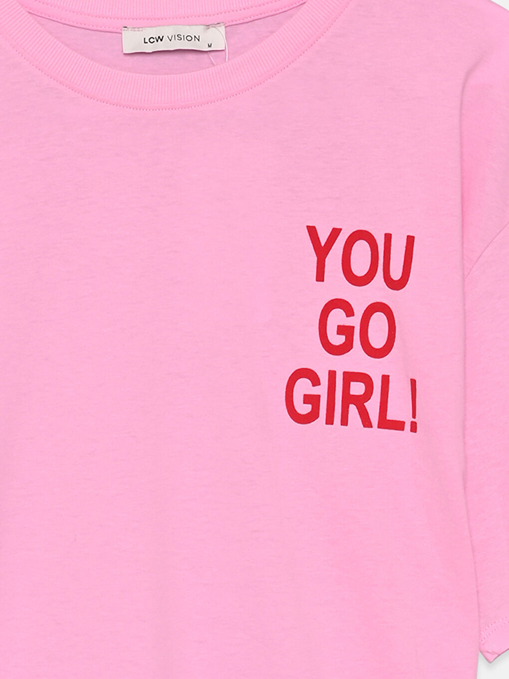 Rundhalsausschnitt Bedrucktes T-Shirt für Damen-2