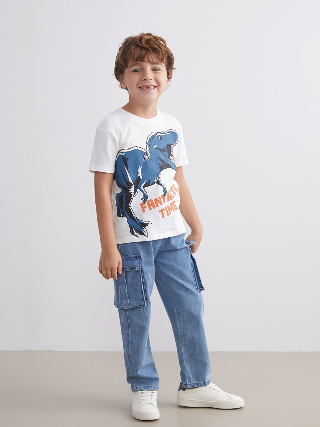 Crew Neck Striped Boys' T-Shirt-1