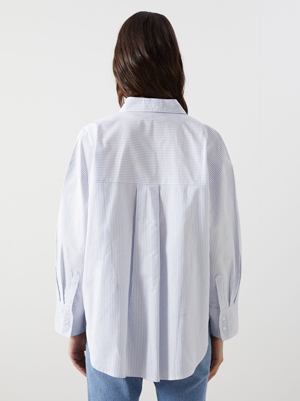 Loose Fit Oxford Pocket Women's Shirt -S57183Z8-LEN
