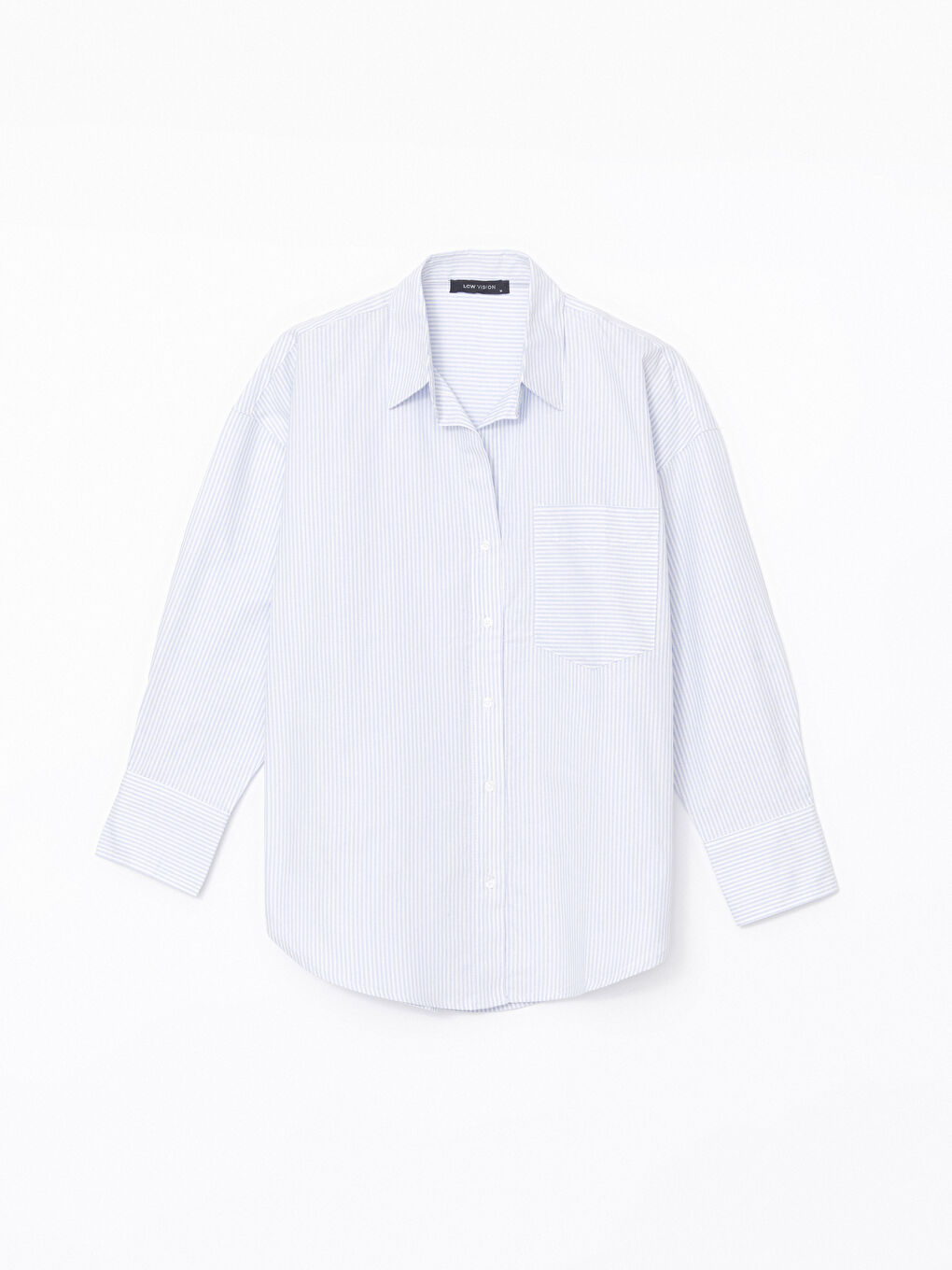 Loose Fit Oxford Pocket Women's Shirt -S57183Z8-LEN