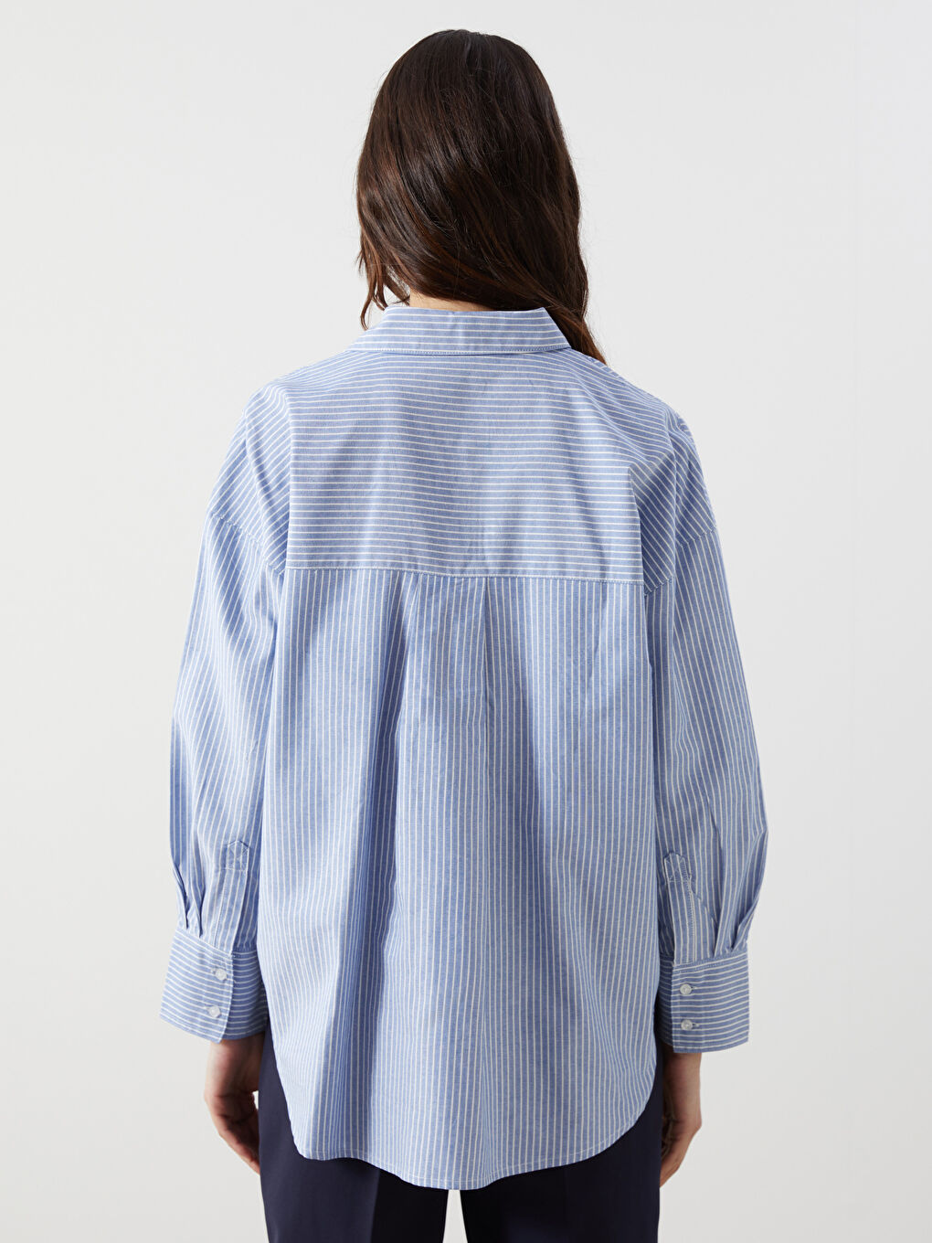 Loose Fit Oxford Pocket Women's Shirt -S57183Z8-LGS