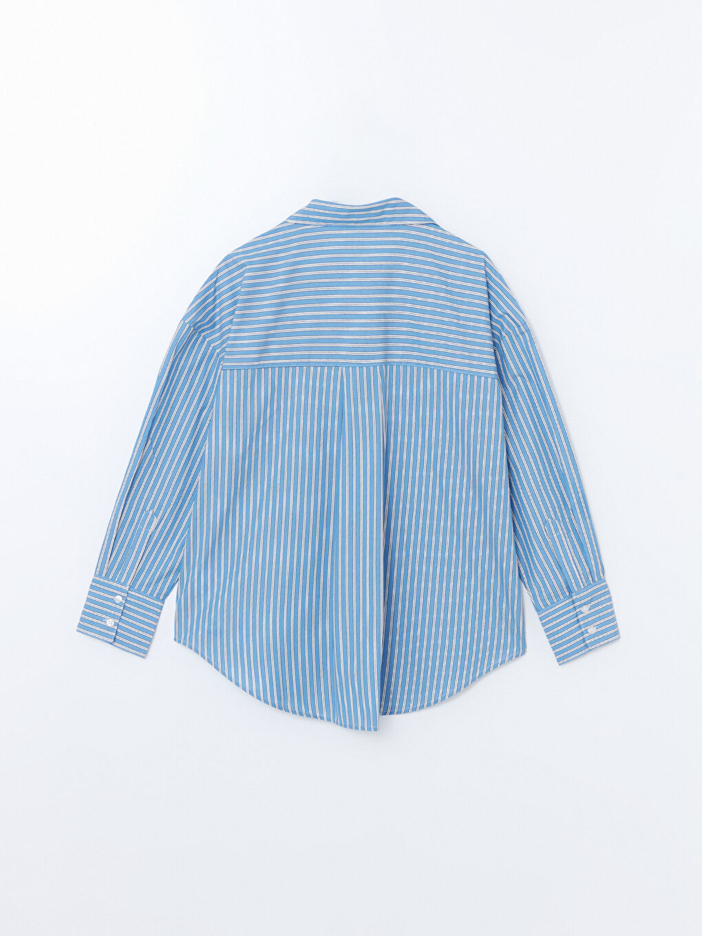 LCW Vision Striped Oversize Poplin Women's Shirt -S57184Z8-LEN