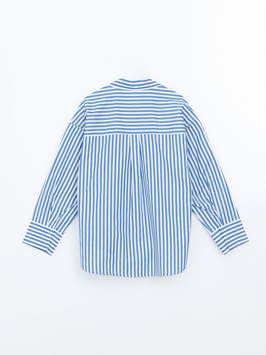 Striped Oversize Poplin Women's Shirt -S57189Z8-LEN