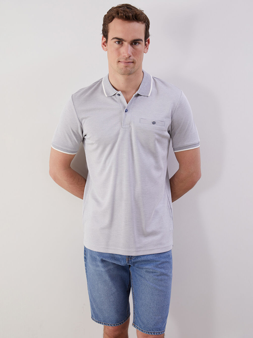 Polo Neck Men's T-Shirt -S57194Z8-YRY