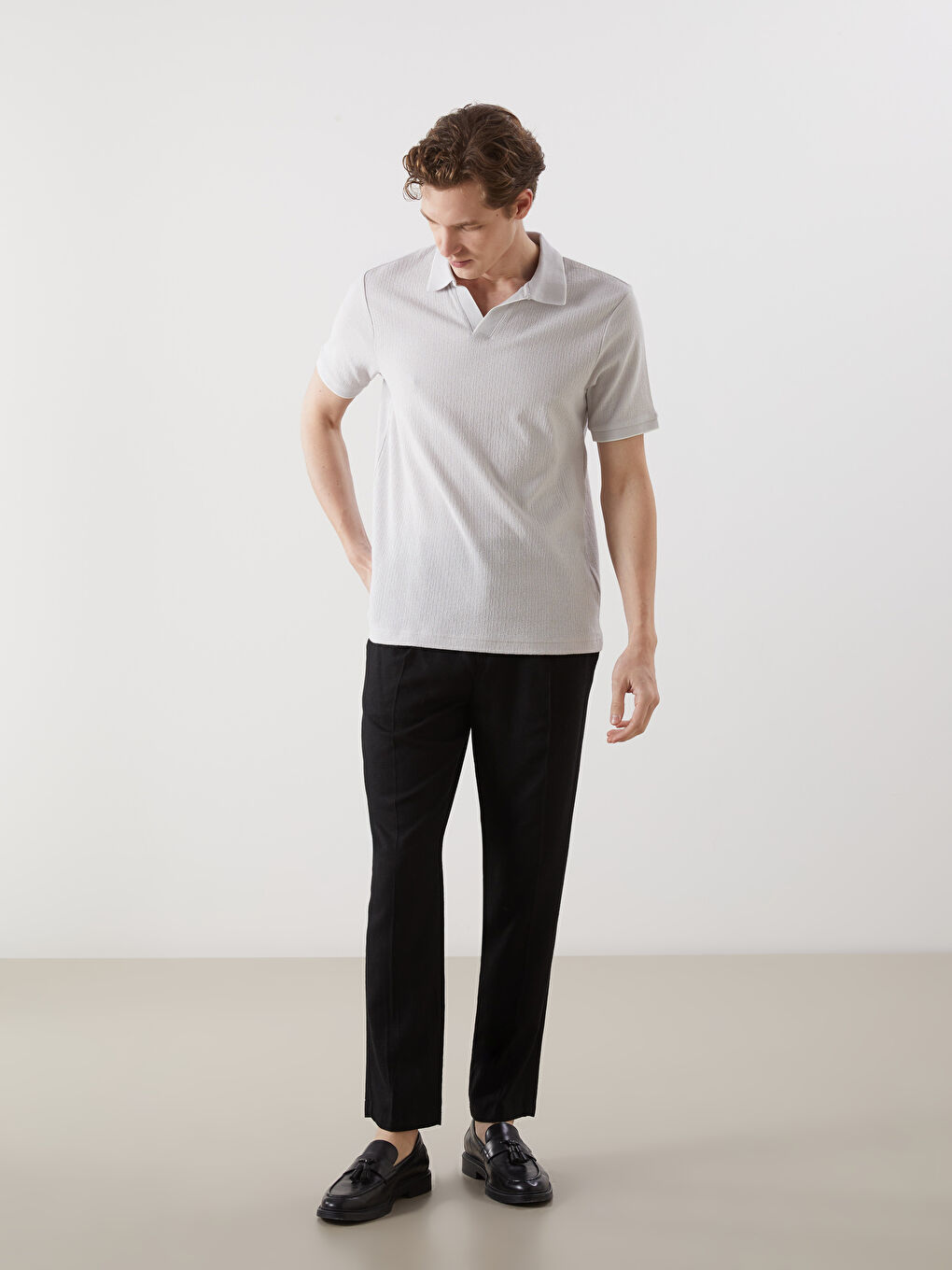 Polo Neck Short Sleeve Men's T-Shirt -S57195Z8-CZB