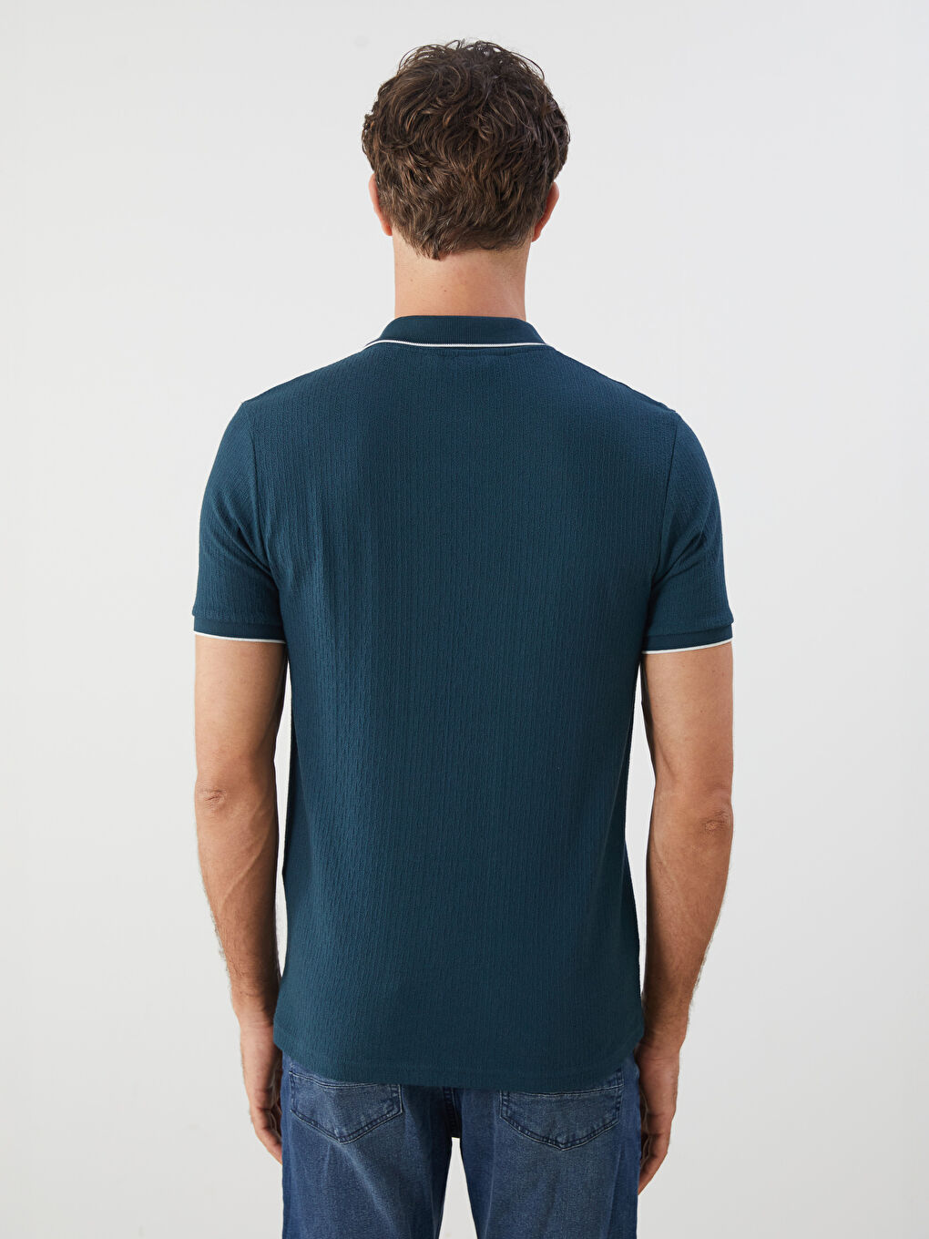 LCWAIKIKI كلاسيك تیشێرتی یه‌خه‌ی پۆڵۆ قۆڵ کورت بۆ پیاوان -S57195Z8-QT0