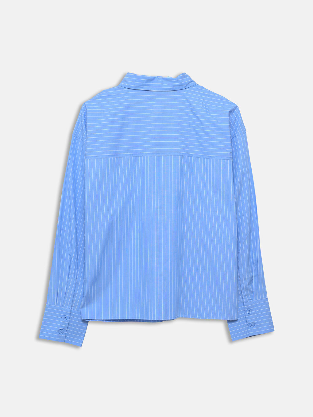 Pocket Detailed Striped Long Sleeve Women's Shirt -S57198Z8-LEN