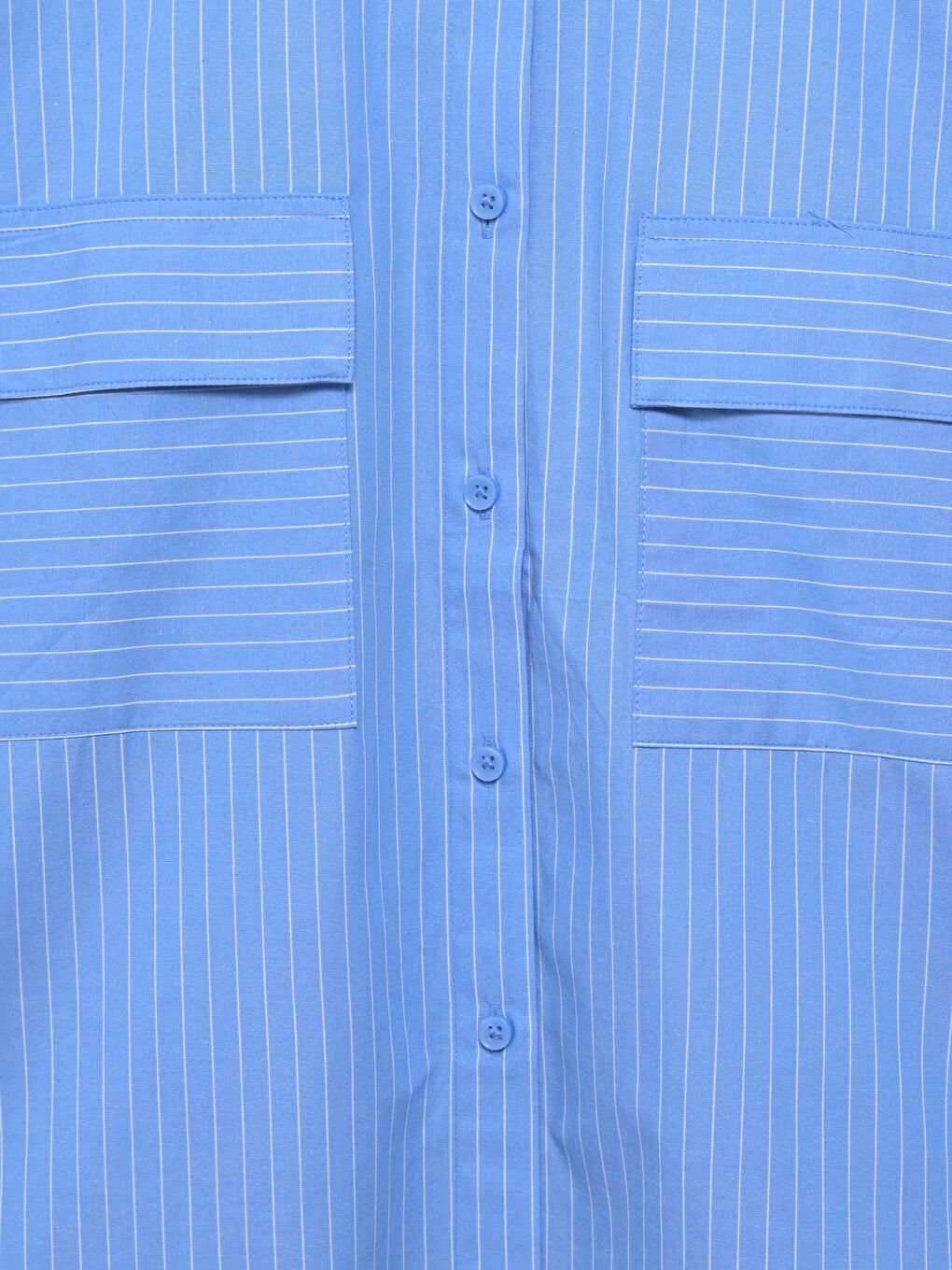 Pocket Detailed Striped Long Sleeve Women's Shirt -S57198Z8-LEN