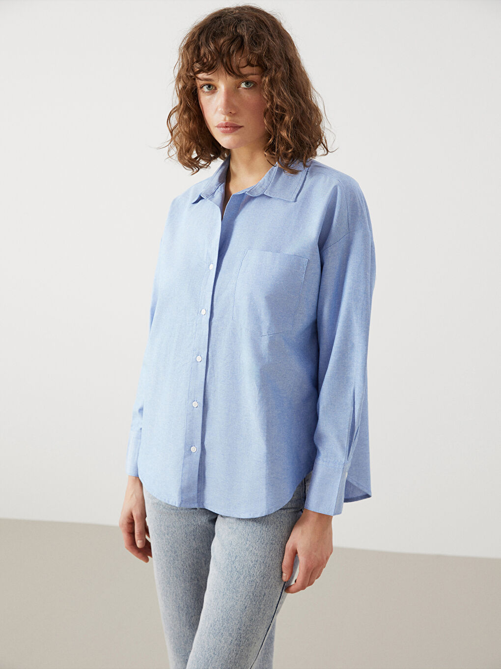 LCW Vision Oversize Oxford Women's Shirt -S57199Z8-H1J