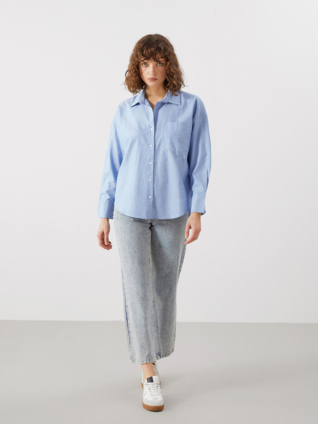 LCW Vision Oversize Oxford Women's Shirt -S57199Z8-H1J